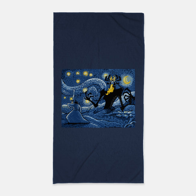 Starry Duel-None-Beach-Towel-daobiwan