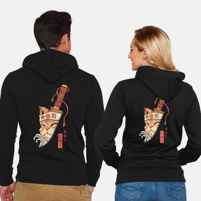 Catana Blade Meowster-Unisex-Zip-Up-Sweatshirt-vp021