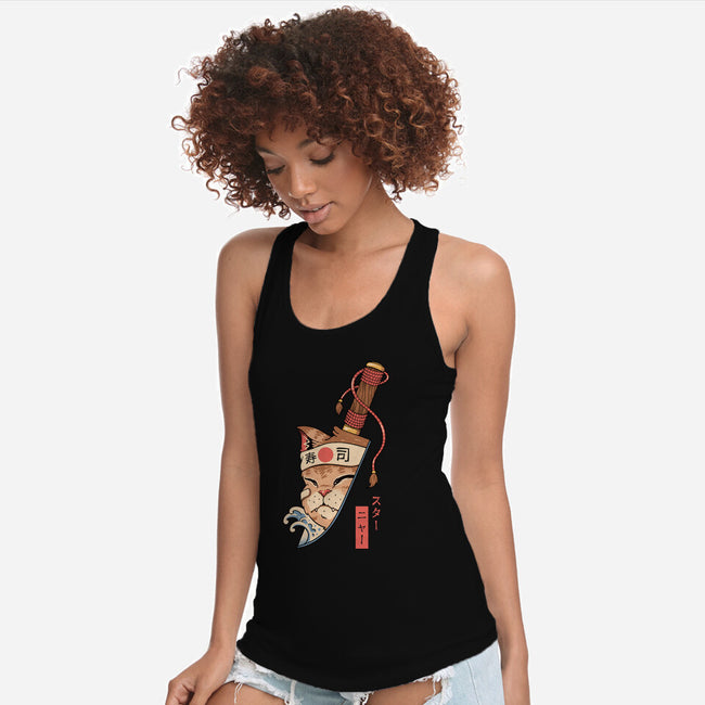 Catana Blade Meowster-Womens-Racerback-Tank-vp021