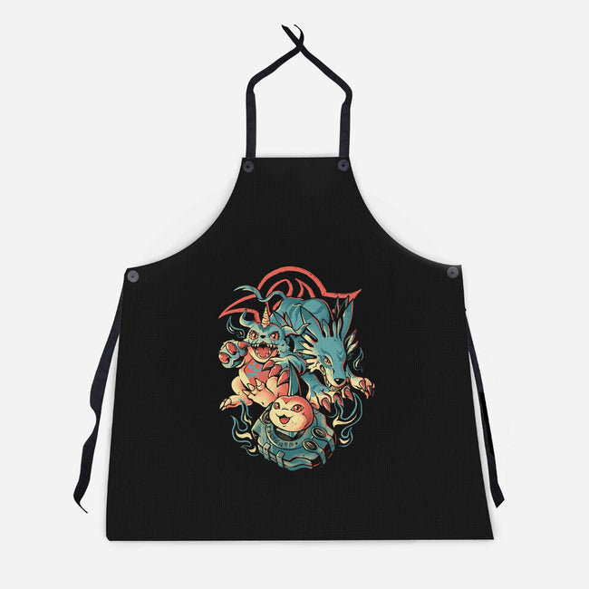 Digital Wolf Evolution-Unisex-Kitchen-Apron-Arigatees