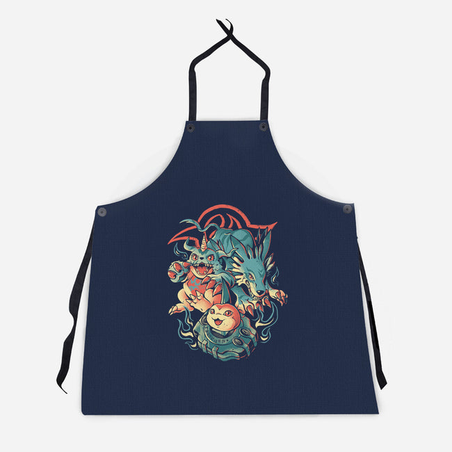 Digital Wolf Evolution-Unisex-Kitchen-Apron-Arigatees