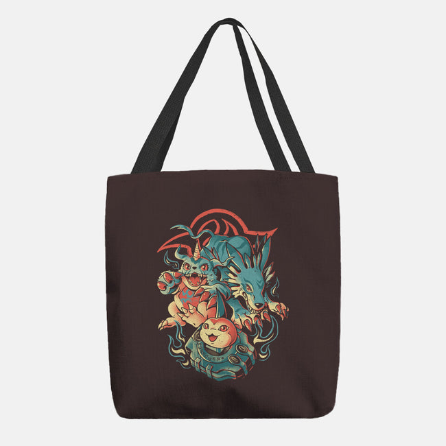 Digital Wolf Evolution-None-Basic Tote-Bag-Arigatees