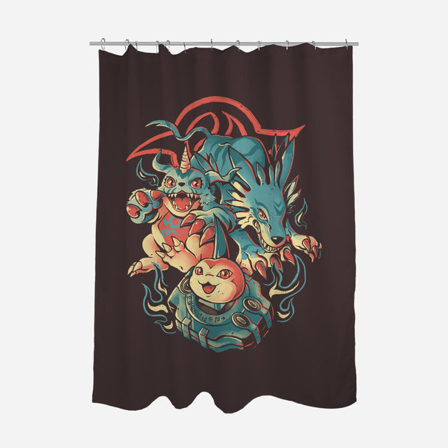 Digital Wolf Evolution-None-Polyester-Shower Curtain-Arigatees