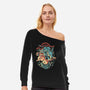 Digital Wolf Evolution-Womens-Off Shoulder-Sweatshirt-Arigatees