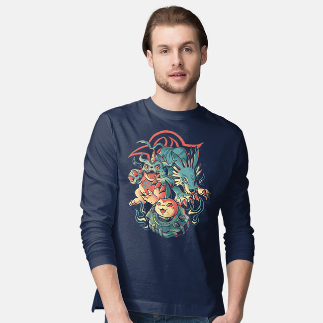 Digital Wolf Evolution-Mens-Long Sleeved-Tee-Arigatees