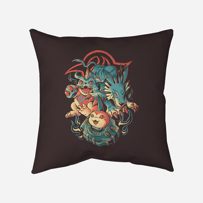 Digital Wolf Evolution-None-Removable Cover-Throw Pillow-Arigatees