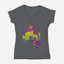 Mistress Of Evil-Womens-V-Neck-Tee-dalethesk8er