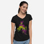 Mistress Of Evil-Womens-V-Neck-Tee-dalethesk8er