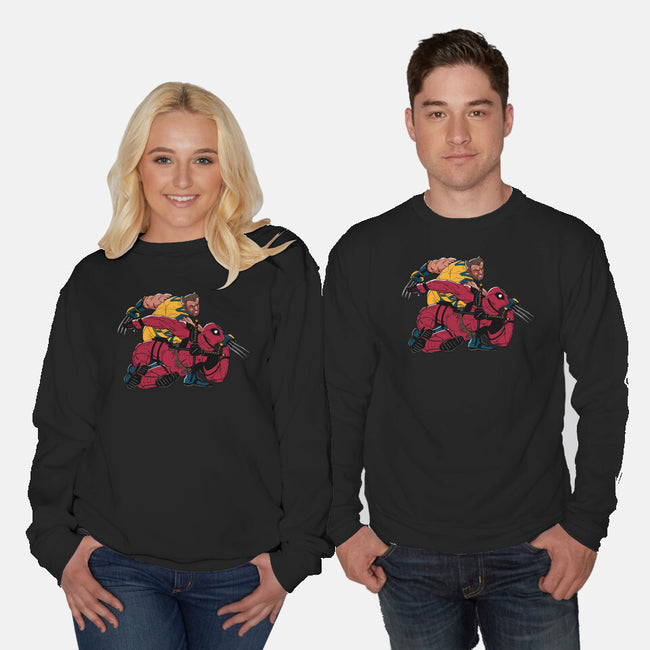 Best Friends Fight-Unisex-Crew Neck-Sweatshirt-Getsousa!