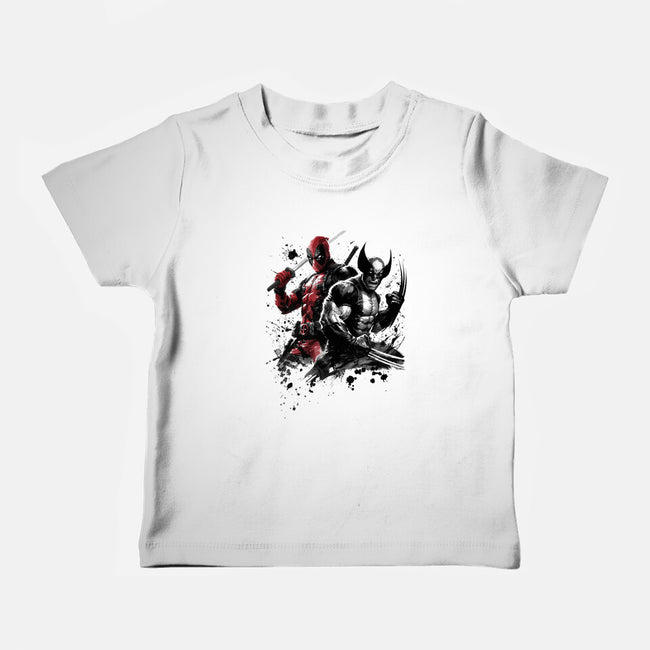 Claws And Katanas-Baby-Basic-Tee-DrMonekers