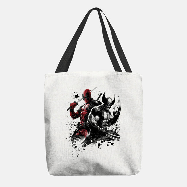 Claws And Katanas-None-Basic Tote-Bag-DrMonekers