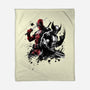 Claws And Katanas-None-Fleece-Blanket-DrMonekers