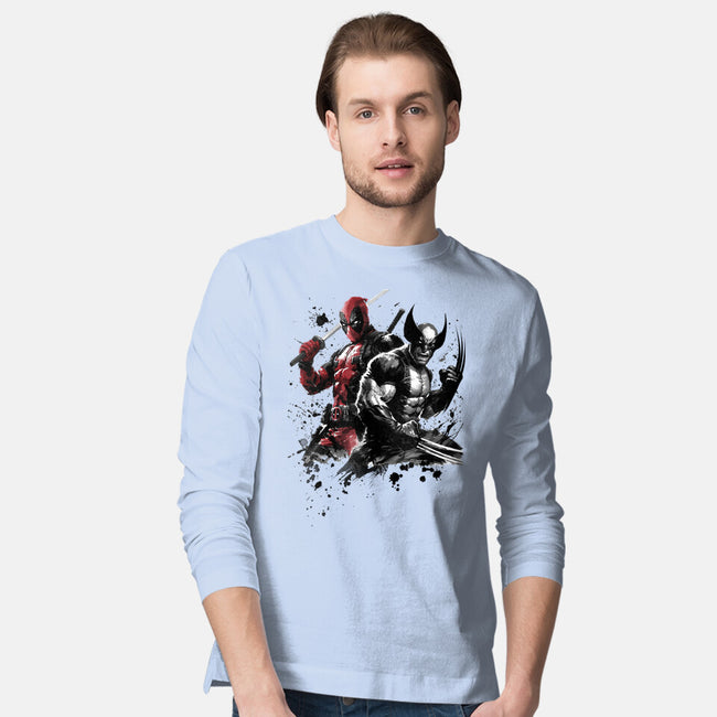 Claws And Katanas-Mens-Long Sleeved-Tee-DrMonekers