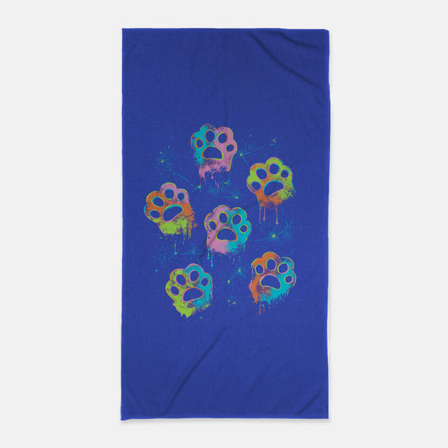 Nebula Paws-None-Beach-Towel-IKILO