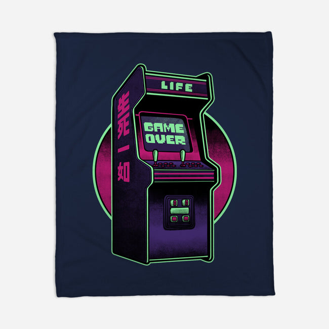 Arcade Life Over-None-Fleece-Blanket-Studio Mootant