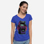 Arcade Life Over-Womens-V-Neck-Tee-Studio Mootant