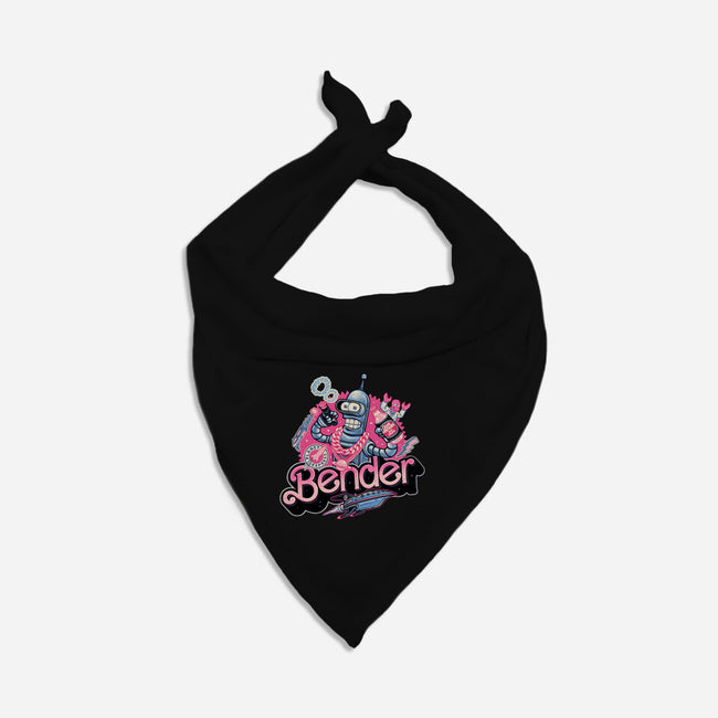 Pink Future Ahead Of Us-Dog-Bandana-Pet Collar-glitchygorilla