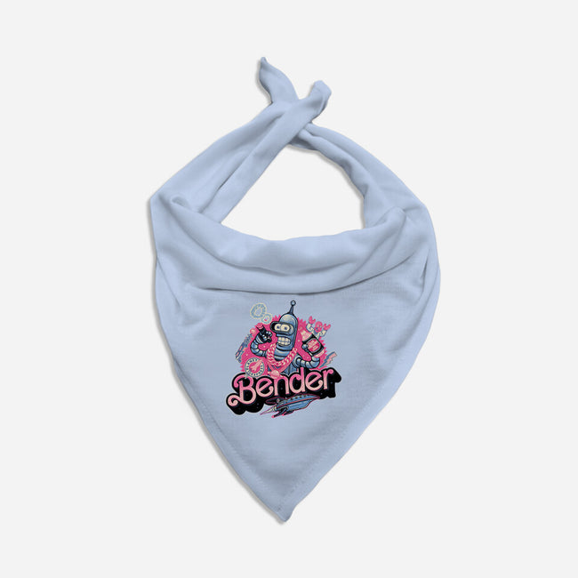 Pink Future Ahead Of Us-Dog-Bandana-Pet Collar-glitchygorilla