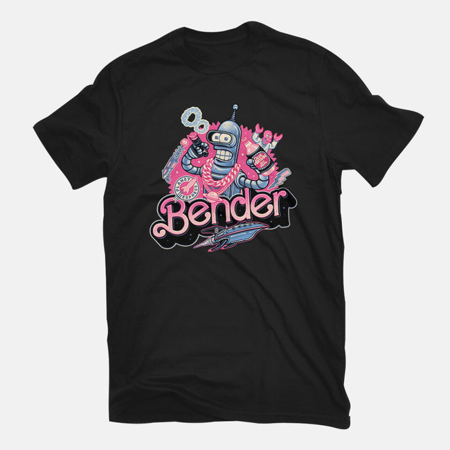 Pink Future Ahead Of Us-Womens-Fitted-Tee-glitchygorilla