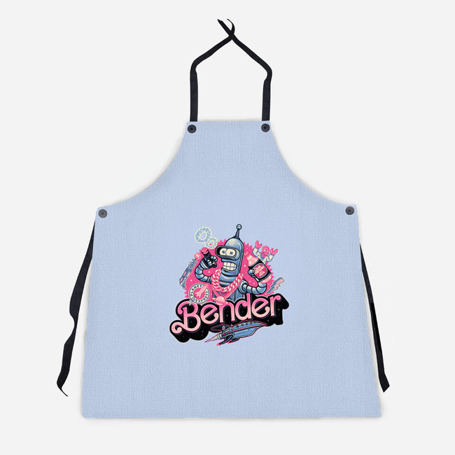 Pink Future Ahead Of Us-Unisex-Kitchen-Apron-glitchygorilla