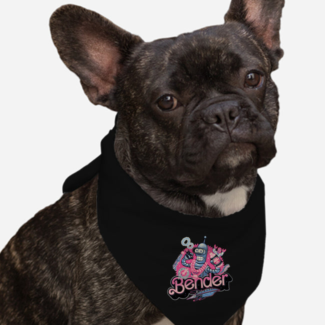 Pink Future Ahead Of Us-Dog-Bandana-Pet Collar-glitchygorilla