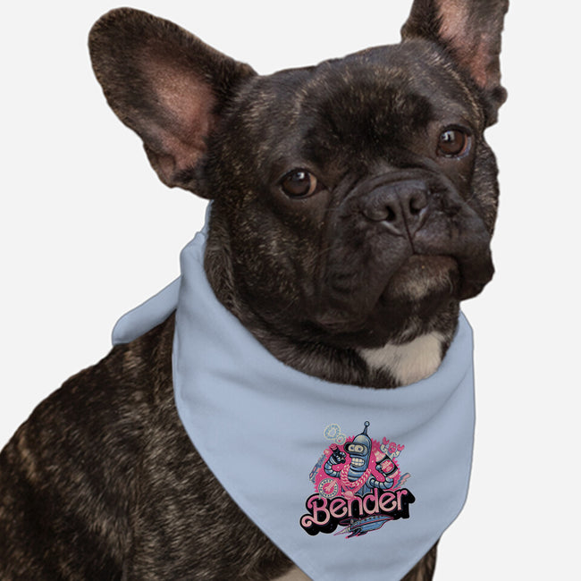 Pink Future Ahead Of Us-Dog-Bandana-Pet Collar-glitchygorilla