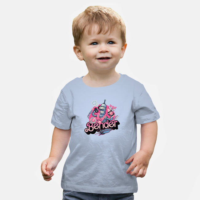 Pink Future Ahead Of Us-Baby-Basic-Tee-glitchygorilla