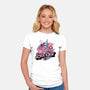 Pink Future Ahead Of Us-Womens-Fitted-Tee-glitchygorilla