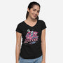 Pink Future Ahead Of Us-Womens-V-Neck-Tee-glitchygorilla