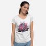 Pink Future Ahead Of Us-Womens-V-Neck-Tee-glitchygorilla