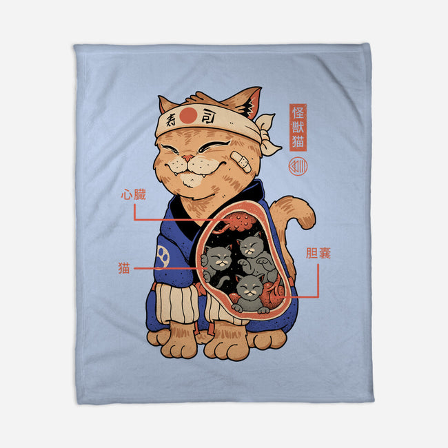 X-Ray Kaiju Cat-None-Fleece-Blanket-vp021