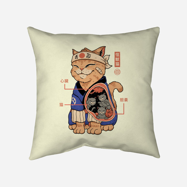 X-Ray Kaiju Cat-None-Non-Removable Cover w Insert-Throw Pillow-vp021