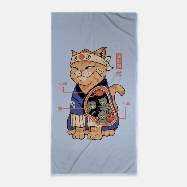 X-Ray Kaiju Cat-None-Beach-Towel-vp021