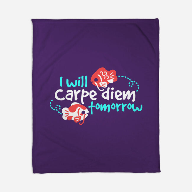 Koi Carpe Diem-None-Fleece-Blanket-NemiMakeit