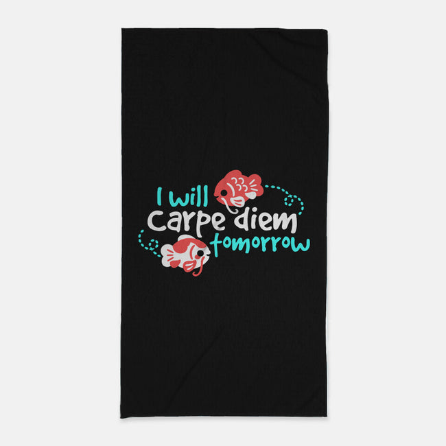 Koi Carpe Diem-None-Beach-Towel-NemiMakeit