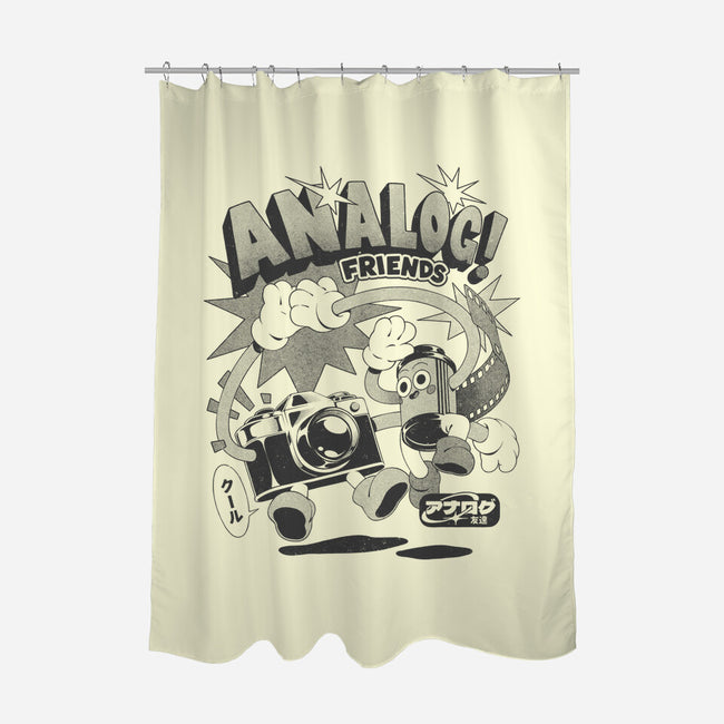 Analog Friends-None-Polyester-Shower Curtain-ilustrata