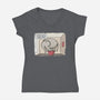 Elephant In The Room-Womens-V-Neck-Tee-erion_designs