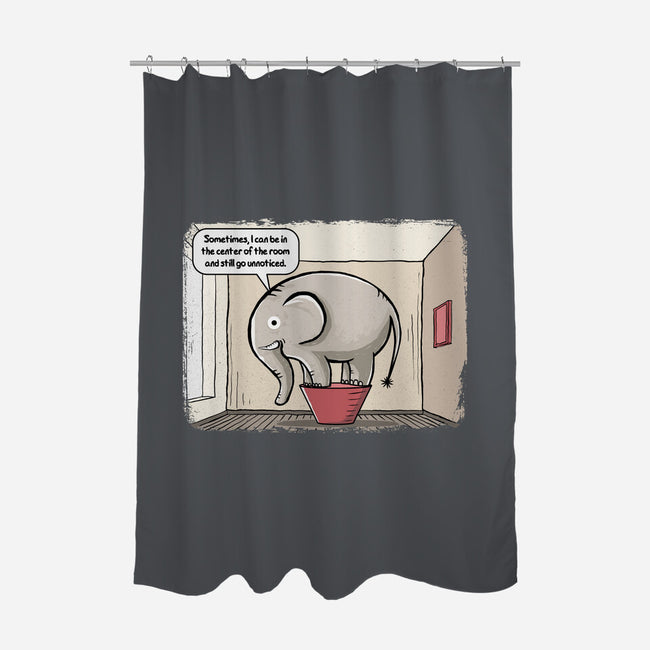 Elephant In The Room-None-Polyester-Shower Curtain-erion_designs