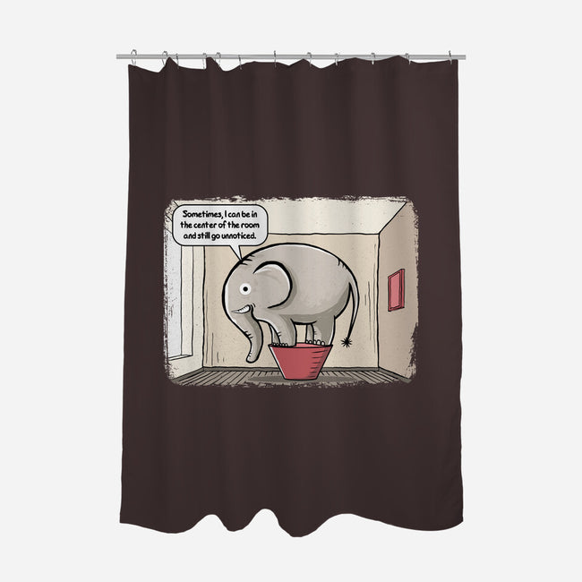 Elephant In The Room-None-Polyester-Shower Curtain-erion_designs