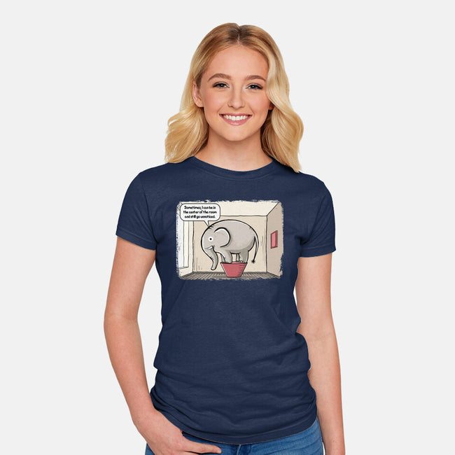 Elephant In The Room-Womens-Fitted-Tee-erion_designs