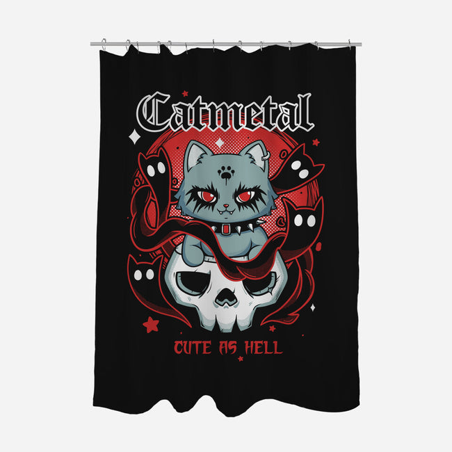 Catmetal-None-Polyester-Shower Curtain-Yuri Santos Art