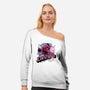 All Hail The Darkness-Womens-Off Shoulder-Sweatshirt-glitchygorilla