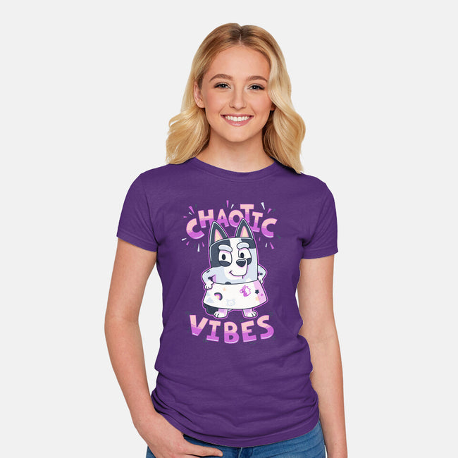 Chaotic Vibes-Womens-Fitted-Tee-Geekydog