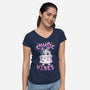 Chaotic Vibes-Womens-V-Neck-Tee-Geekydog