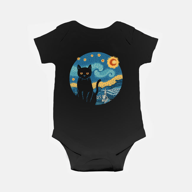 Purrfect Starry Cat-Baby-Basic-Onesie-vp021