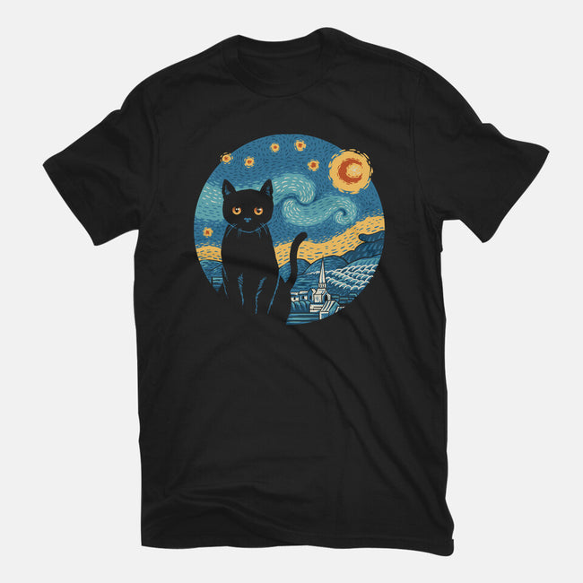 Purrfect Starry Cat-Unisex-Basic-Tee-vp021