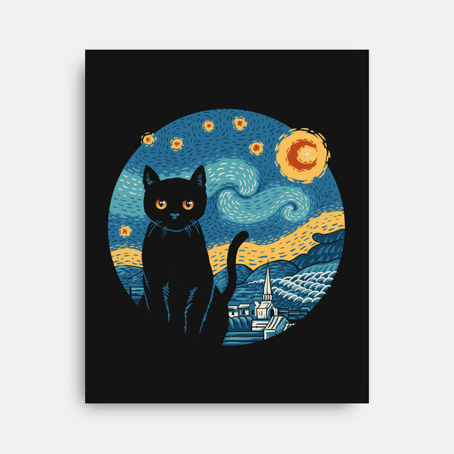 Purrfect Starry Cat-None-Stretched-Canvas-vp021