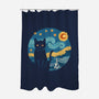 Purrfect Starry Cat-None-Polyester-Shower Curtain-vp021