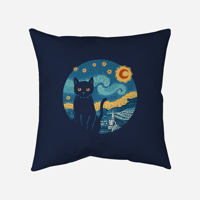 Purrfect Starry Cat-None-Removable Cover-Throw Pillow-vp021