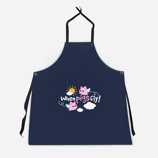 When Pigs Fly-Unisex-Kitchen-Apron-NemiMakeit